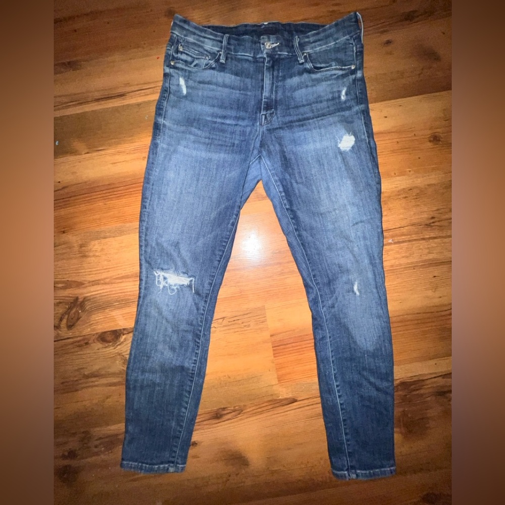 Mother Brand The Looker Crop in Gypsy Wash 30